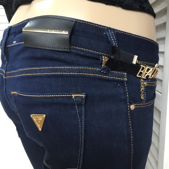 Jean GUESS BEVERLY SKINNY Bleu Taille US 30 - Occasion Très Bon état